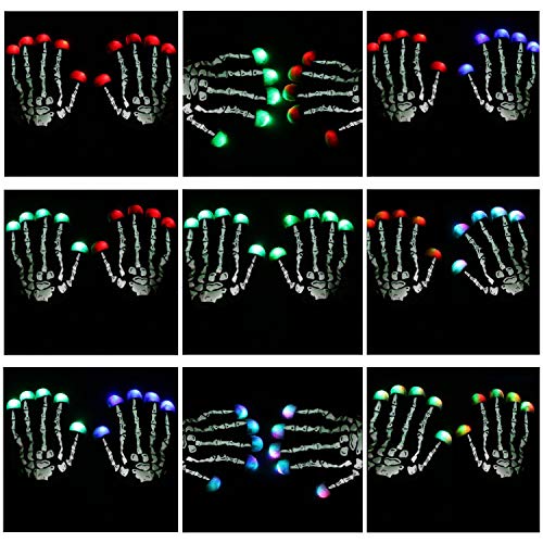 image for LIZAIDA MENENDEZ Skeleton Gloves,Led Gloves,Light Up Gloves Finger Lig