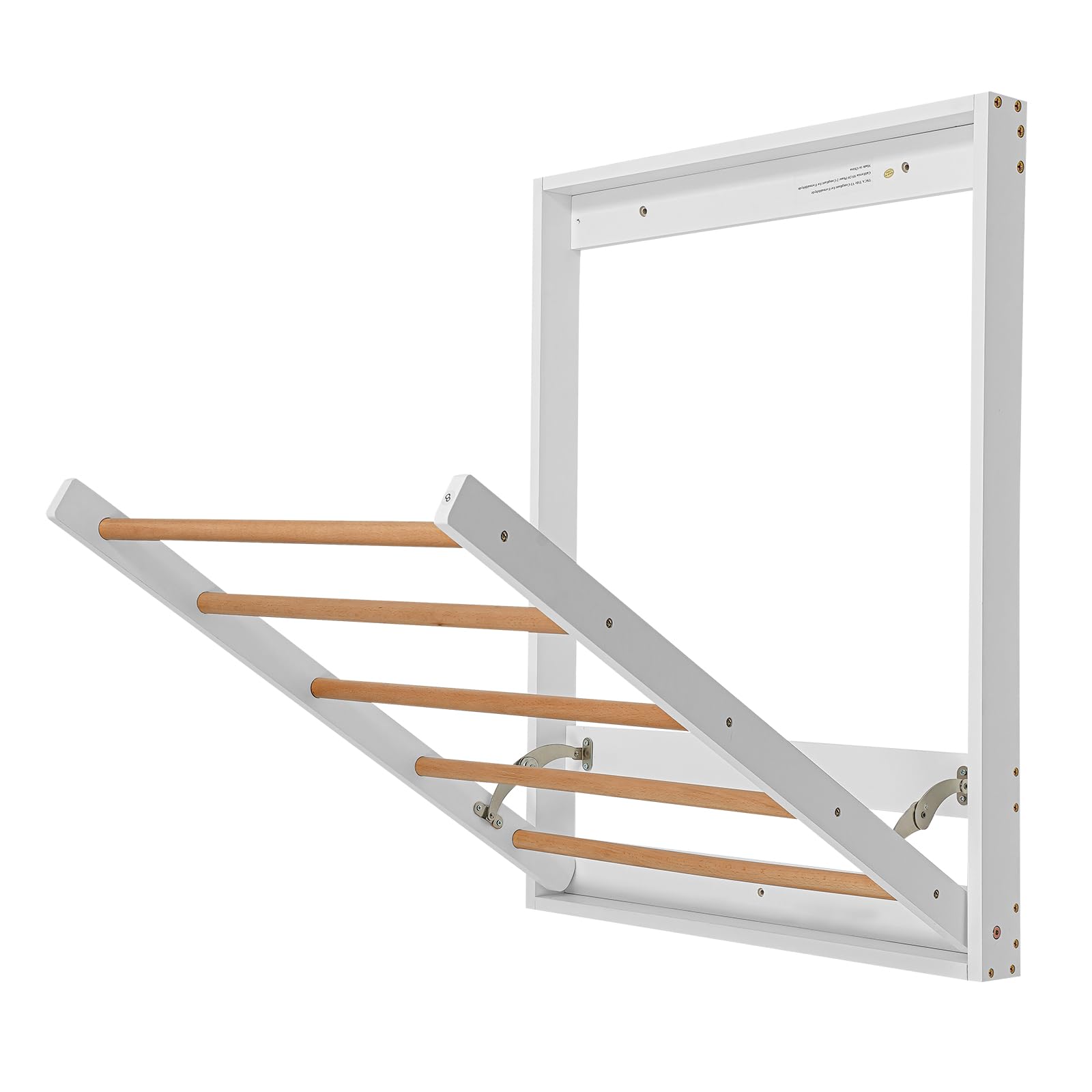 Oiveinya Wall-Mounted Clothing Rack Folding Pole Rack Wall-Mounted Foldable Clothes Racks Wall Mount Clothing Pole Tower Hanging Racks Towel Hanger for Bathroom