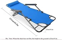 Vista 7 de Silla de salón de patio, portátil plegable al aire libre, sillas de salón de patio, piscina y césped con almohada para acampar al aire libre, patio