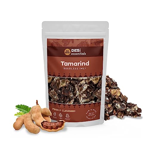 Image of GO DESi Seedless Tamarind Slab, Imli, 100% Clean and Fresh, Soft and Delicious, 200g