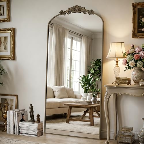 Furnbar Antique Arched Floor Mirror