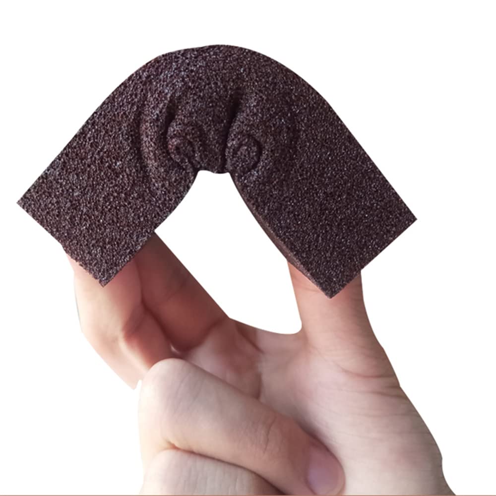 12 pezzi di spazzola in spugna al carborundum, spugne abrasive da cucina, spugne Caspian Stone Pot Clean Brush Rust Eraser Grit Scouring Sponge