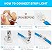 VIPMOON 12 Pack 4-Pin RGB LED Strip Light Connectors, 8mm Gapless Solderless Strip to Strip Quick Extension Connection for Waterproof or Non-Waterproof SMD 5050/3528
