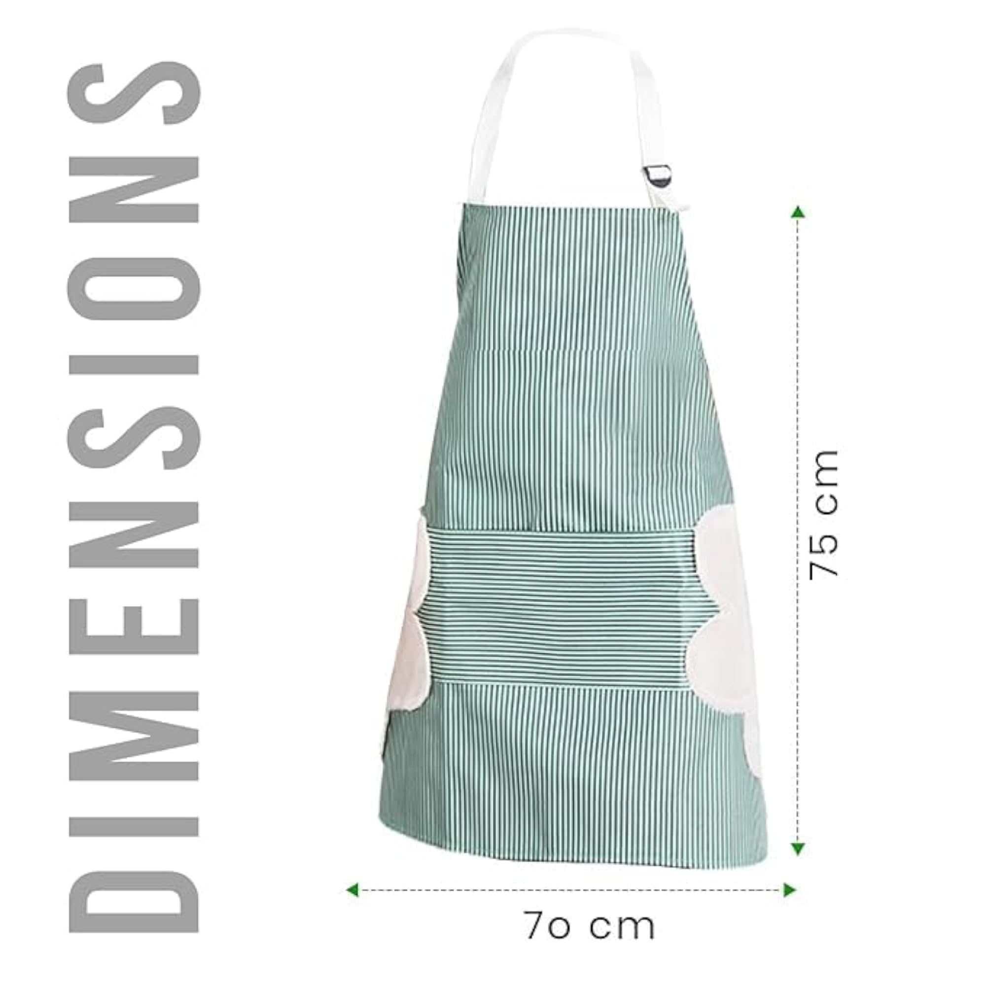 Unisex Striped Kitchen Apron with Pocket