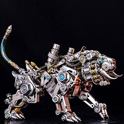 Zestaw puzzli 3D metalowym tygrysem bengalskim dorosłych i dzieci, zestaw samodzielnego budowania i konstruowania, zabawka STEM, ozdoba kształcie owada, dekoracja biurka (ponad 700 elementów)