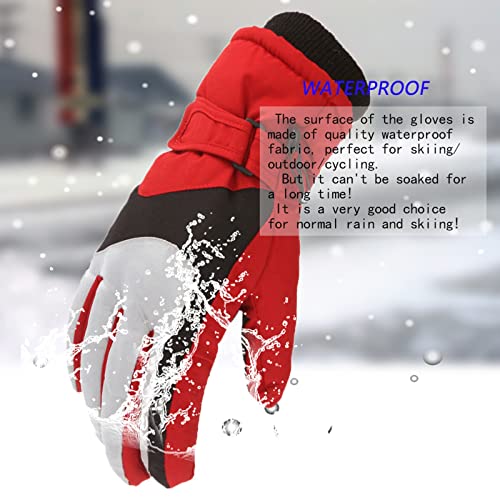 Luvas de patinação de esqui snowboard meninos meninas tamanho quente de neve ao ar livre inverno M/G