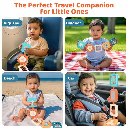 Image of Kidology Montessori Busy Board for Toddlers | 8 in 1 Sensory Activity Busy Cube Travel Toy for 1-3 Year Old Boys & Girls | Fine Motor Skills Learning Toy | Screen Free Educational Gift for Kids