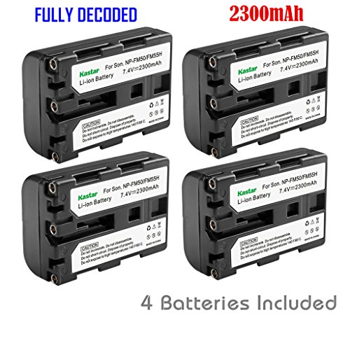 Kastar 4 X NP-FM50 InfoLithium Battery for Select Sony M Type Equivalent Camcorder/Digital Camera