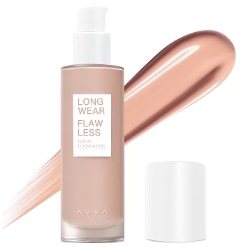 Longwear Flawless Liquid Foundation Full Coverage Matte Lightweight Poreless Natural True Skin Tone, Pale Chestnut, 1 fl. oz.