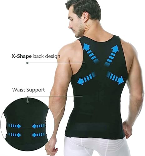 Camiseta masculina de emagrecimento Body Shaper Camisas de compressão para homens Camiseta slim cole