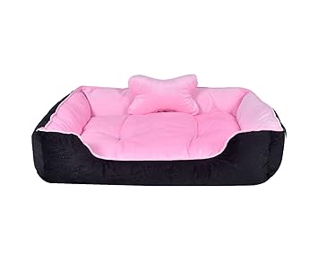 Slatters Be Royal Store Reversible Dual Ultra Soft Velvet Luxury Pink Black Sofa Bed PET Bed | Dog Bed | CAT Bed | Puppies Puppy Bed | Rabbit Bed