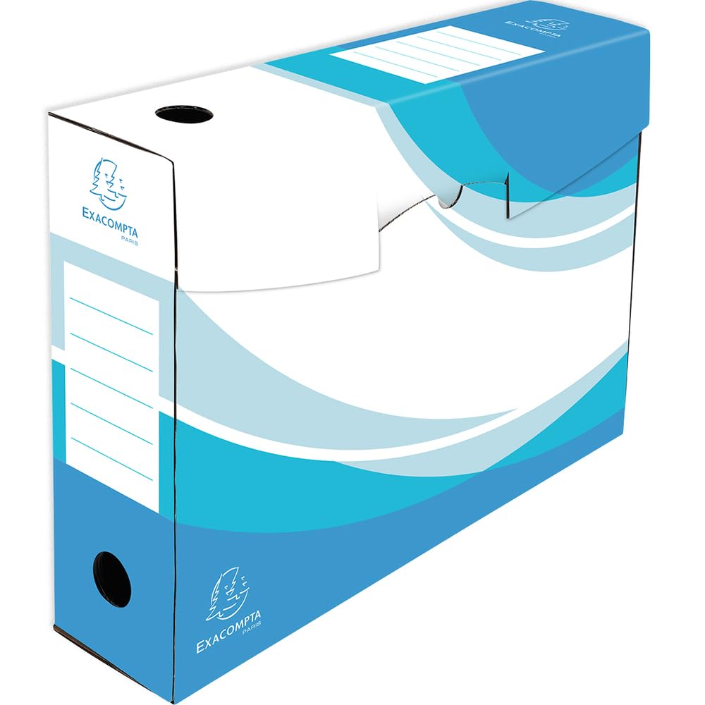 Exacompta 8 Confezioni da 5 Scatole Archivio Kraft A4 Dorso 80 mm Assortiti