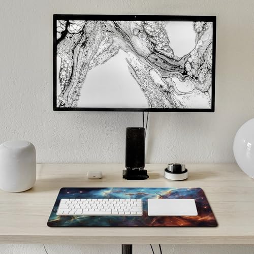 Tapis de souris de jeu imperméable grand format LED espace