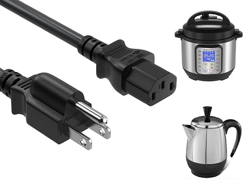 [Listado UL] Cable de alimentación de repuesto – Cable de alimentación de 3.3 pies para percolador Farberware Coffer Maker FCP240 FCP280, Cuisinart