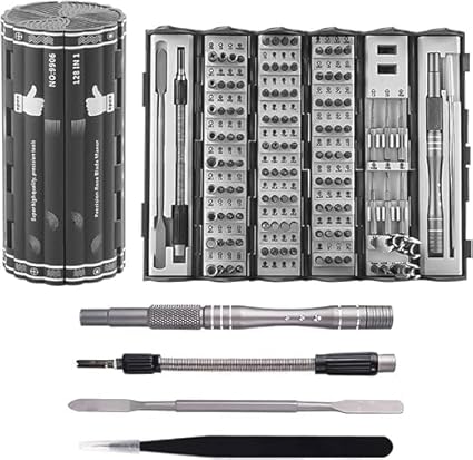 RuhZa Multi-tool Precision Screwdriver Set 128 in 1 Screwdriver Repair Tool Kit Magnetic Driver Kit Cylinder Screw Set for Electronic Home Appliance Toys Watch