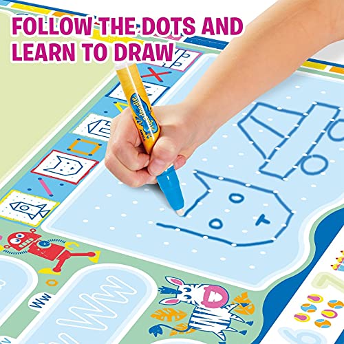 Aquadoodle My ABC Doodle Large Water Doodle Mat, Official TOMY No Mess Colouring & Drawing Game, Suitable for Toddlers and Children Aged 3, 4 & 5 +