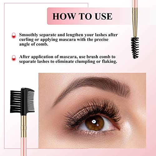 3 Pcs Eyebrow Brush Eyelash Comb Eyelash Shaper And Eyebrow Brush Dual Comb Double Head Eyebrow Brush Eyebrow Eyelash Makeup Grooming Tool For Women Girls Cosmetic Travel (Mixed Style) #TOP6