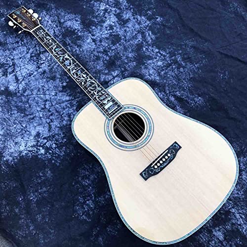 GaYouny Guitare acoustique en épicéa massif 45AA avec dos en palissandre (couleur : guitare, taille : 104,1 cm) - Les Beatles, Paul McCartney, John Lennon, RIngo Starr, George Harrison GaYouny Guitare acoustique en épicéa massif 45AA avec dos en palissandre (couleur : guitare, taille : 104,1 cm)