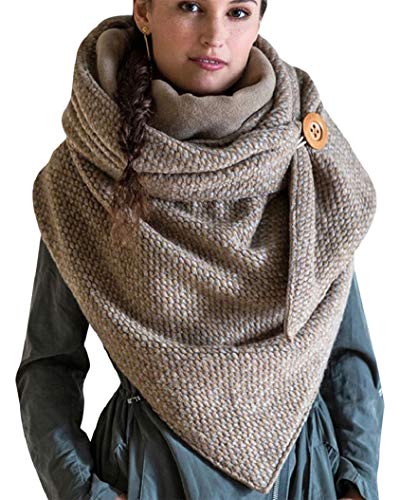Voqeen Écharpe Triangle Foulards Châles Mode Femmes Turban Coton Écharpe Avec Rétro Imprimé Pour Homme Et Femme Malaisie Dot Impression Bouton Doux Wrap Décontracté Chaudes Châles (L, Taille unique)
