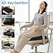 TranquilRelax Large Seat Cushion, Memory Foam Cushion for Long Sitting Hours on Office Chair, Car Seat, Non-Slip Chair Pad for Sciatica, Coccyx, Tailbone Pain Relief & Post-Surgery Recovery (Black)
