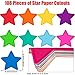 Geyee 108 Pcs Star Cutouts Bulletin Board Stars Classroom Cutouts Decorations Paper Die Cut for Teachers DIY Craft Office School Chalkboard Wall Decor (Watercolor,3.15 Inch)