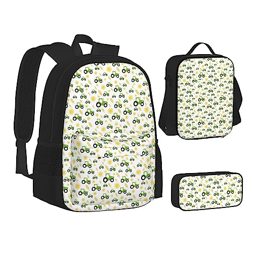 Linqin - Mochila Infantil Para Niños Y Niñas, Mochila De Tractores Para Niños Pequeños, Camiones Coloridos, Pequeño, Mochilas Daypack