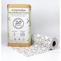 COM-FOUR® 2x Küchenrolle, Saugstarke Bambus-Allzwecktücher
