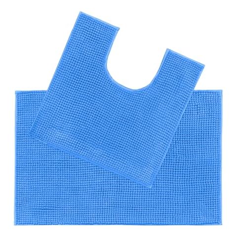 Allure Non-Slip Chenille Bath Mats Set Cover