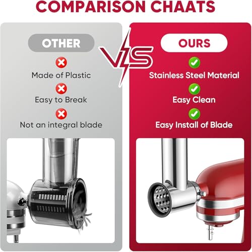 Foto von COFUN Edelstahl Gemüseschneider für KitchenAid Küchenmaschinen