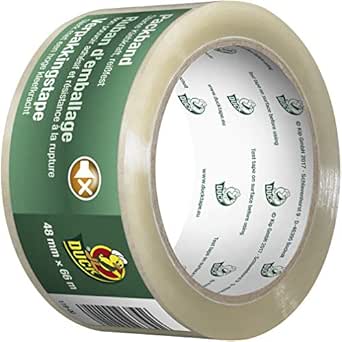 Ankpaket med 1 rullar med 48mm x 66m transparent tejp