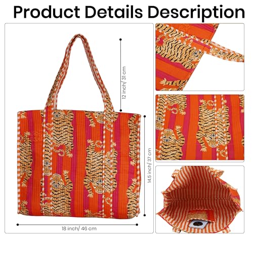 Image of Marubhumi Women Lightweight Travel Bag Purse Cotton Shoulder Tote Bag For Shopping Grocery & Beach Bag