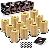 A-Premium 12-PC 10K Miles Protection Oil Filter Compatible with Jeep Grand Cherokee & Mercedes-Benz