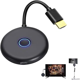 Wireless HDMI Display Adapter, for iPhone/iPad/MacBook Mirroring/Casting Screen to Monitor/Projector/TV,Used for Meeting/Speech/Home Theater,2.4GHz and 5GHz Dual Band WiFi,4k@60hz Display