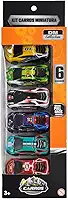 Kit com 6 Mini Carrinhos Sport Pull Back Metal 7,5cm DM Collection