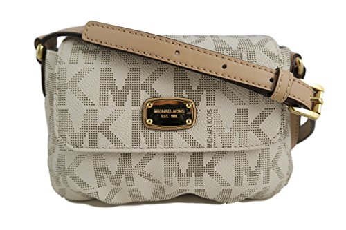MICHAEL Michael Kors Small Flap Crossbody Signature PVC - Vanilla