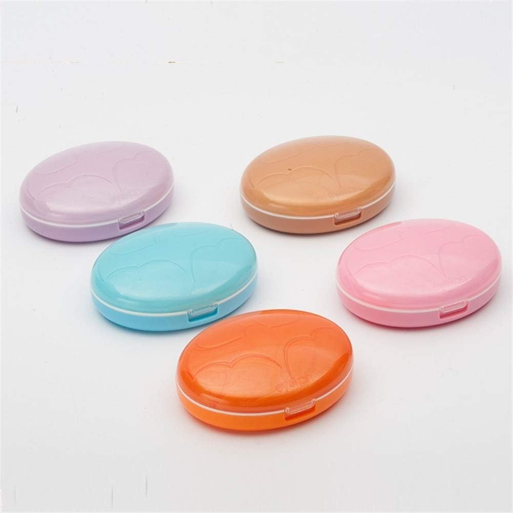 QYER Elegant Contact Lens Case, Simple Eye Lens Case, Rgp Contact Lens Travel Case for Bottle with Suction Stick Personality (Color : Brown) : Health & Household