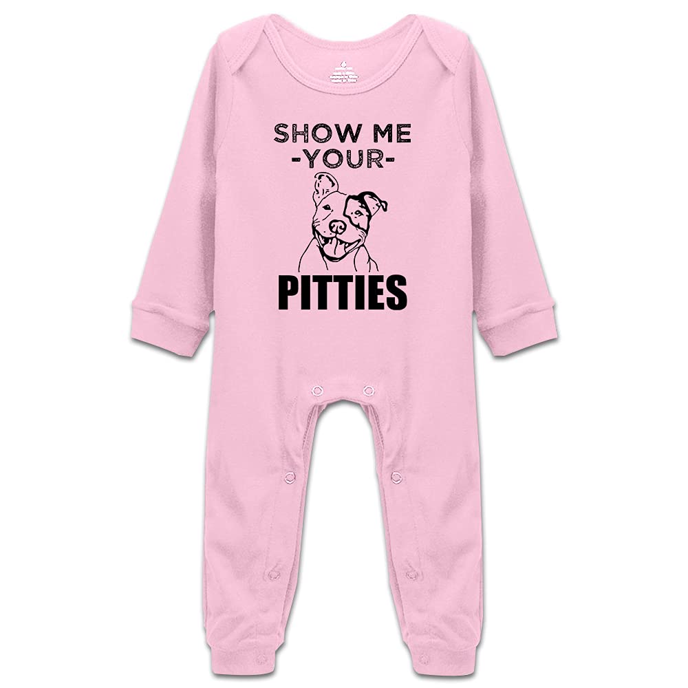 DOQOSESHY Show Me Your Pitties Pitbull Baby Climbing 0-24 Months Bodysuit