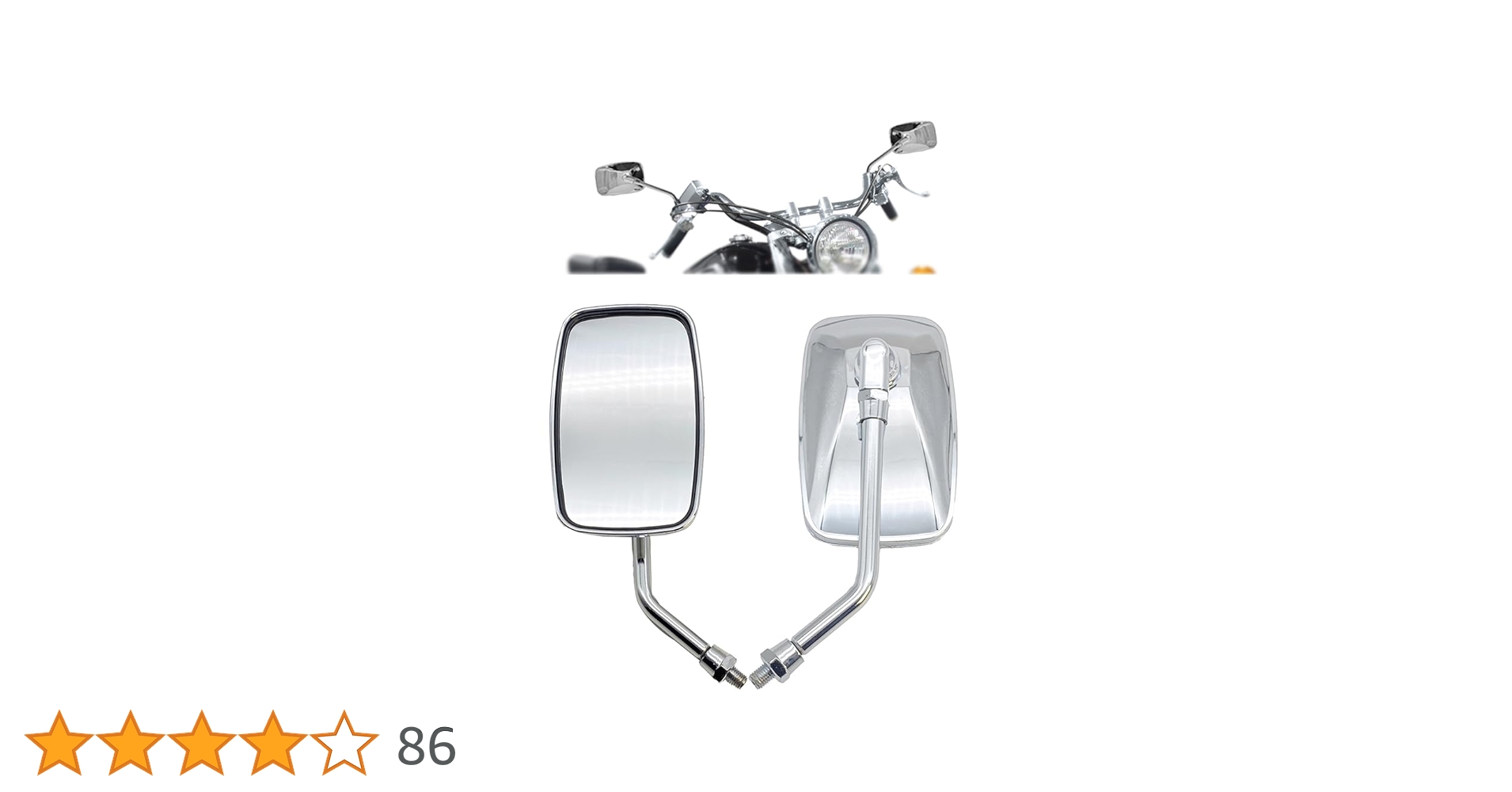 tw用　ステンレス バーハンドル（中古）とミラー（新品）セット tw用 ステンレス バーハンドル（中古）とミラー（新品）セット