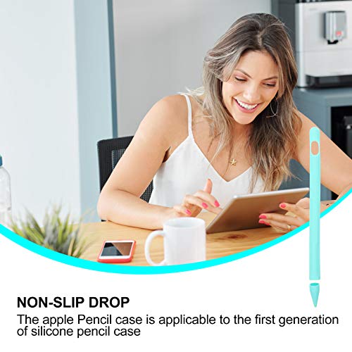 ULTECHNOVO Conjunto de Capa de Manga de Caneta Stylus de Silicone Verde Pontas de LÃ¡pis Capa Protet