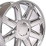 OE Wheels LLC 20 inch Rim Fits GMC Sierra Denali Wheel CV85 20x8.5 Chrome Wheel Hollander 5304