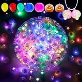 Aogist 100Pcs Multicolor Balloon Lights with Hook,Long Standby Time,Waterproof Mini Light for Birthday Party Wedding Christmas Halloween Easter Decorative (Flash)