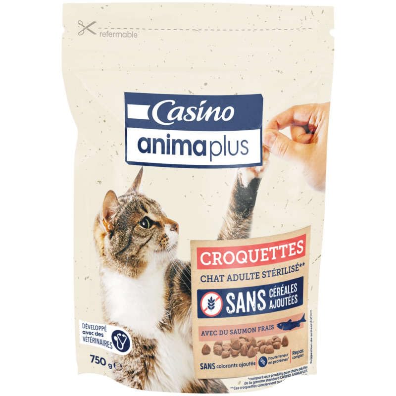 Casino Croquettes pour Chat Adulte Saumon 750g