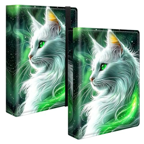 Image of Photo Album 4x6 120 Pockets Photos with Strong Elastic Band, Small Mini Albums Sheet Protector Folder for Photos, Album for Family Wedding Women Men Baby Vacation Gift, Green Cat