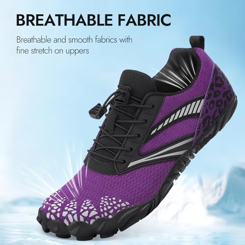 Image of ATHMILE Water Shoes for Women Men River Aqua Shoes Barefoot Sport Quick-Dry Adult Swim Shoes for Beach Lake Pool Hiking Surfing Kayaking Camping Size | Quick Dry Non-Slip Wide Toe Box Shoes for River Kayak Fishing Lake Cruise Vacation Outdoor Water Activities