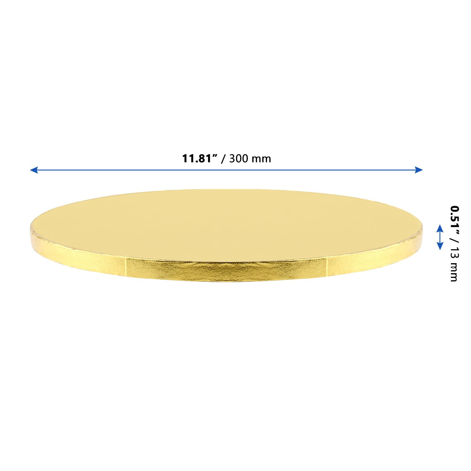 MANCHAP 15 PCS 12 Inch Cake Board Drums, Gold Flat Cake Drums, Corrugated Paper Board Golden Cake Boards Rounds for Cake, Pizza