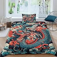 Chow Chow Ensemble De Literie 3D,Chien Chat Petit Animal Housse De Couette Impression 3D,Hypoallergénique 3 Pieces Microfibre Ensemble Literie, 135x200cm(1 Housse Couette+2 Taies D'oreiller