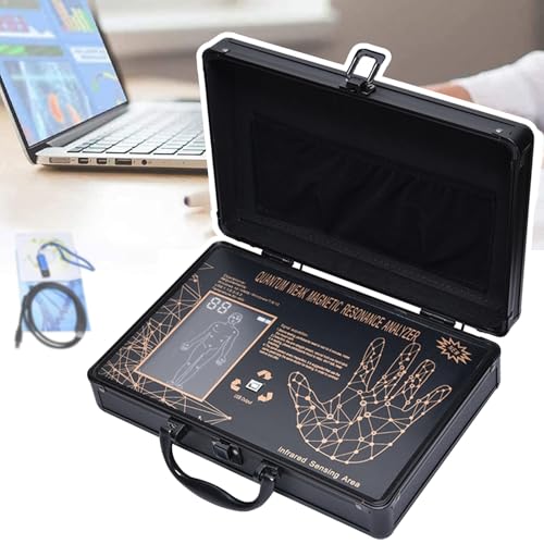 DJFYVAEIO Analyseur Magnétique à Résonance Quantique, 53 Tests De Santé, Fonction D'analyse 3D, Compatible avec Windows, Multilingue, Analyseur Corporel, Génération Rapide De Rapports