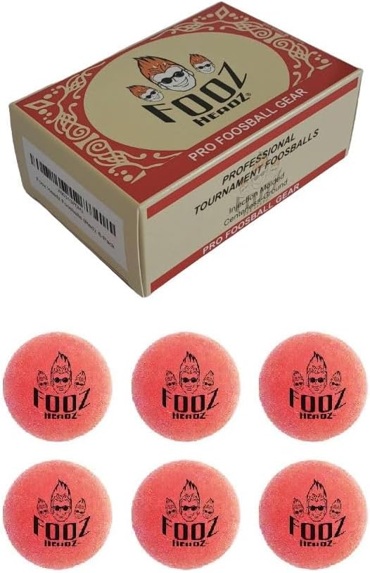 Foosballs - Juego de 6 pelotas de futbolín de calidad profesional para torneos al igual que los profesionales, tamaño reglamentario oficial