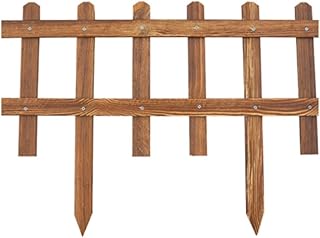 YYFANG Wooden Fence Fence, Decorative Fence Railing, Patio Fence Fence Small Fence, Clear Wood Grain, Aesthetically Pleasing Top (Color : Brown, Size : 100x70cm)