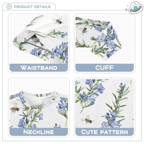 JUNZAN Beauty Rosemary White Little Boys Pullover Hoodie Long Sleeve Kids Hoodies Boys Sports 4T3